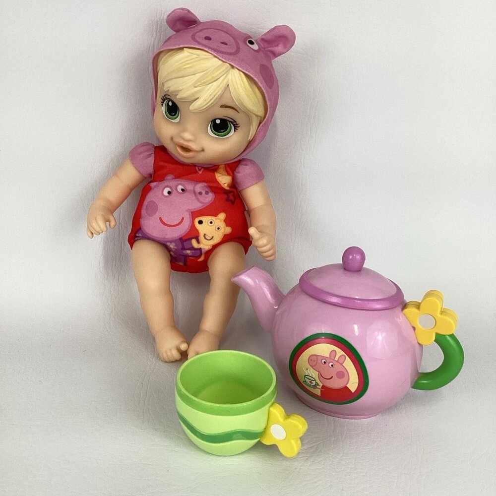 Baby Alive Goodnight Peppa Pig Soft Body Doll Musical Teapot Lot Hasbro 2021 Toy